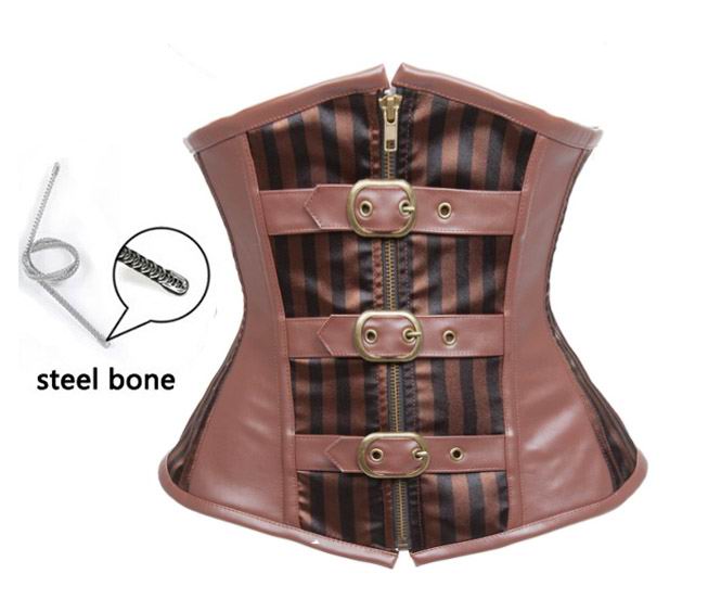 F3207 Cool Brown Cowgirl Underbust Corset